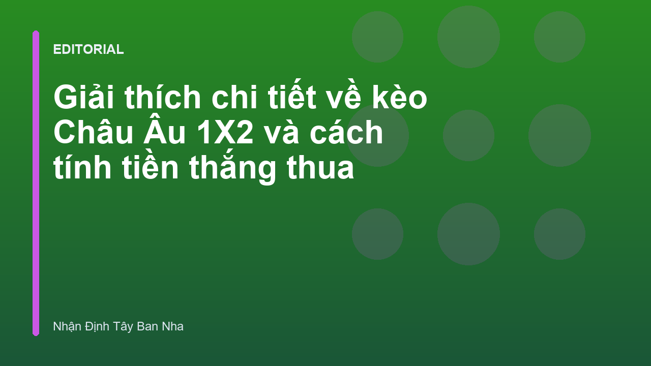 Giải thích kèo Châu Âu 1X2 trong cá cược bóng đá
